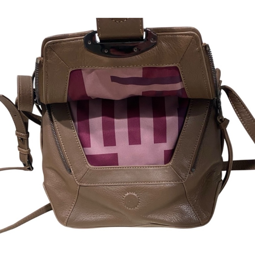 Kooba Leather Medium Taupe Crossbody Bag Purse - Picture 2 of 10